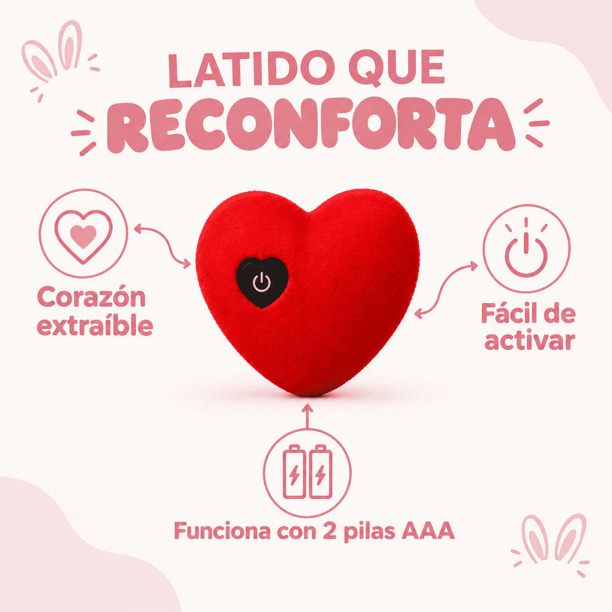 peluche de conejo con latidos
